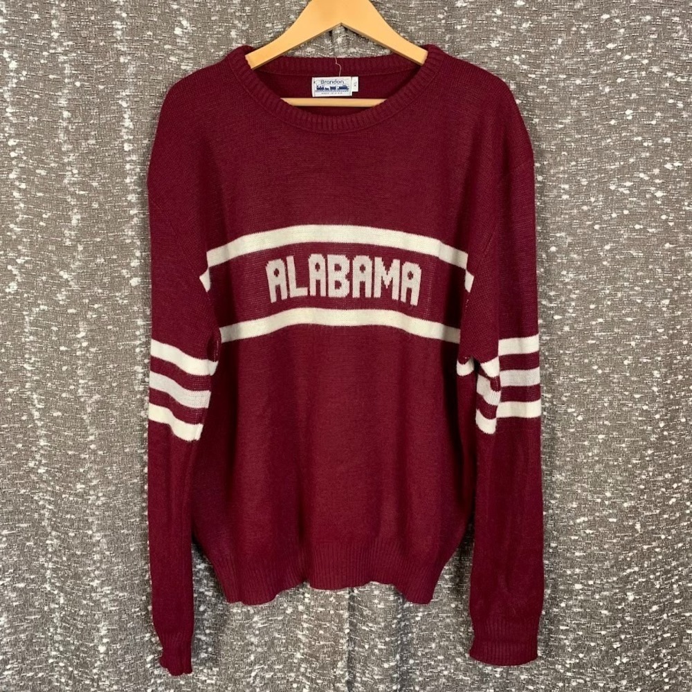 Vintage University of Alabama Crimson Tide Knit Sweater Brandon Size XL